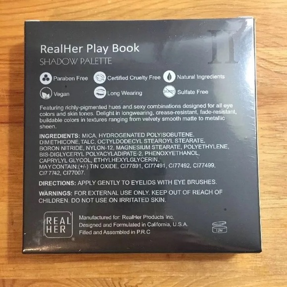 RealHer Play Book Eye Shadow Palette SEALED - Picture 2 of 4